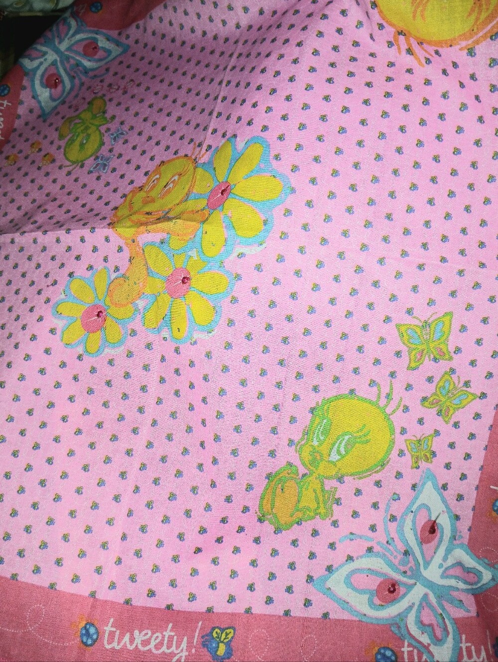 Tweety Pink Bandanna w/Rhinestones, 3/$15.00